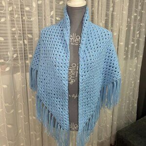 Handmade crochet shawl 34 x 63 NEW